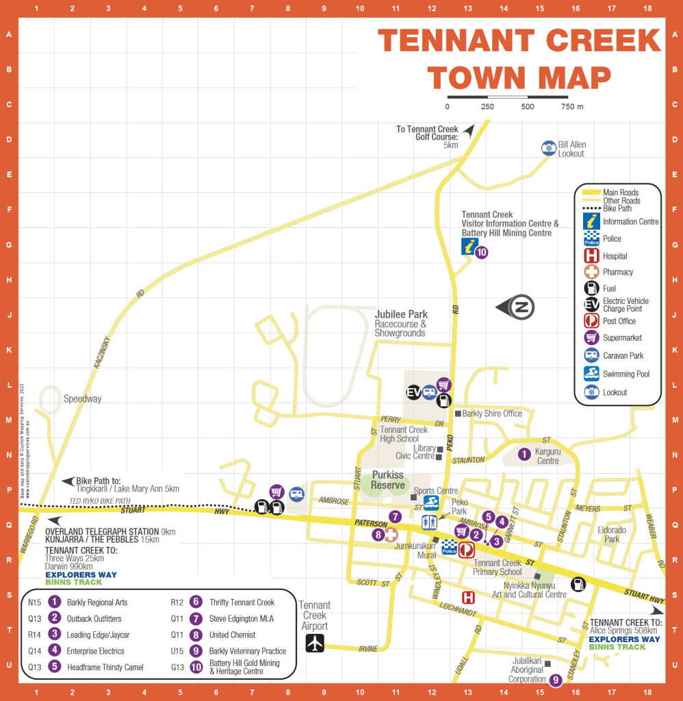 Tennant Creek Town Map 2025